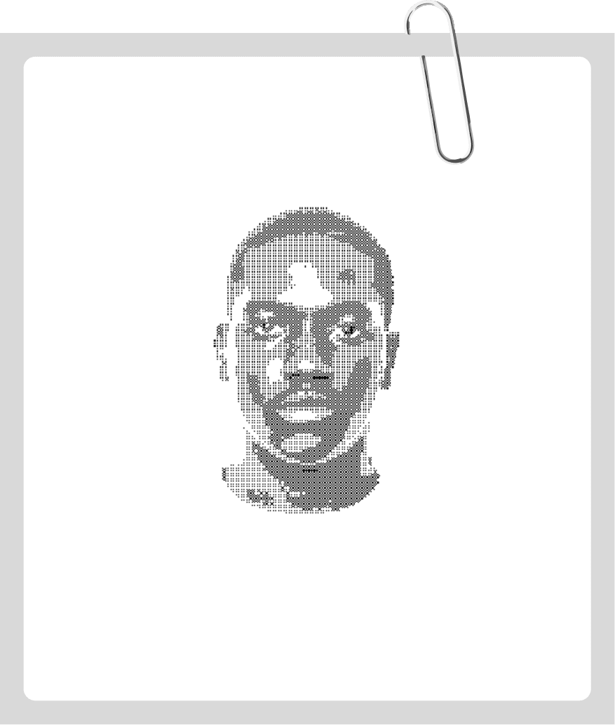 Halftone portrait of Abdussamad Ibrahim
